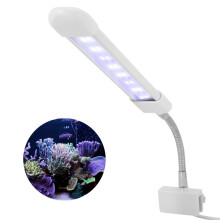 Akvariumslampa med klämma, akvarielampa, vit och blå, 50Hz