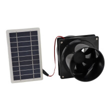 Solcellsfläkt för växthus och husbil 10W 12V för runda rör ABS-ventilationskit