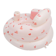 Silla inflable para bebé con dibujos de conejos de amor, asiento portátil de PVC para niños pequeños