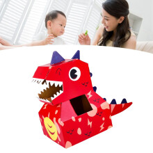 Pappersdinosauriehuvuddräktleksak - 62x36x74cm interaktiv kartongdinosaurie för barn