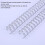 Silver 3:1 Pitch Double Loop Binding Spines 100Pcs for A4 20 Sheets 3