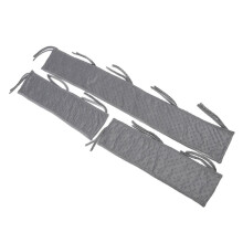 Baby Bed Rail Bumper Set 133x19cm Gray Soft Bubble Velvet Guard