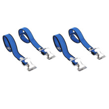 Set mit 4 Trockenbaustützengurten, flexiblem Nylon, Aluminiumlegierung, Schnalle, blau