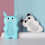 Babybadkussen met ophanging, witte panda, antislip 3