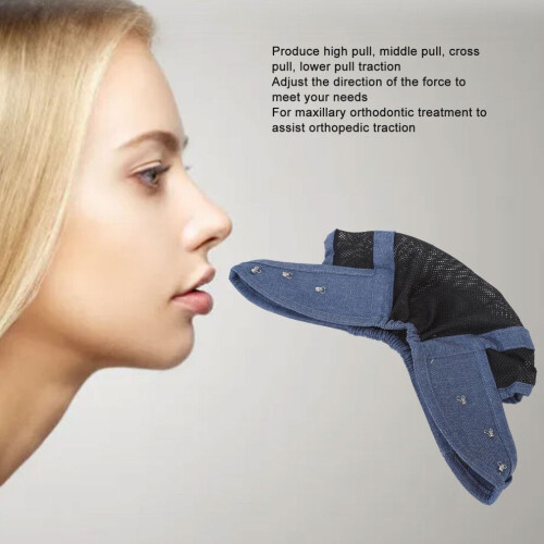 Dental Orthodontic Headgear for Underbite Jaw Traction Polyester Material 2