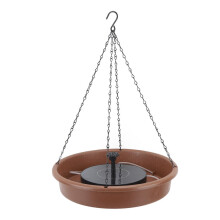 Hangende vogelbadfontein op zonne-energie voor buiten in de tuin, 30,5 cm