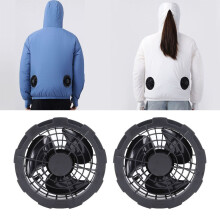 2 ventiladores USB sin escobillas de 5 V para aire acondicionado, ropa y chaleco.