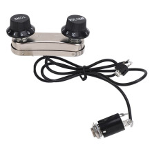 Viool pickup piëzo-transducer brugset met toon- en volumeknoppen