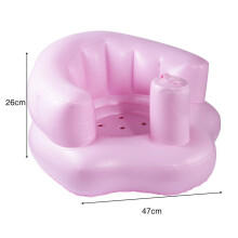 Uppblåsbar PVC-soffa för spädbarn, bärbar badmatsstol för barn, pall för barn