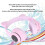 Cuffie stereo HiFi con LED viola Bluetooth 5.0 e orecchie di gatto con microfono 4