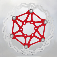 Accessoire de vélo : disque de frein flottant rouge