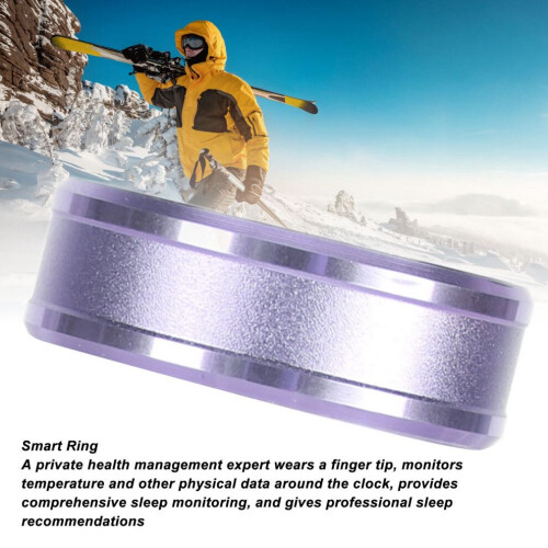 Smart Health Ring IP68 Waterproof, Sleep & Step Tracker, Purple 2