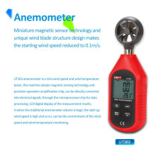 UNI-T UT363 Mini-Windgeschwindigkeits- und Temperaturmessgerät mit LCD-Display und Skala 0~12