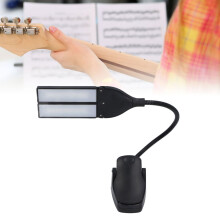 Opvouwbare LED-muziekstandaardlamp, compacte clip-on pianolamp met 3 helderheidsinstellingen.