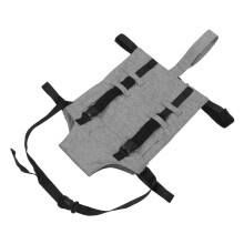 Silla alta portátil para bebé, asiento de arnés de viaje de nailon gris para la alimentación de niños