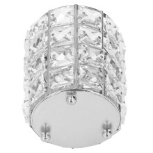Elegant kristall metall sminkborstehållare 12x8cm silver