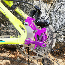 Scheibenbremsen-Umrüstsatz mit festem Sattel aus violetter Aluminiumlegierung für Mountainbikes und