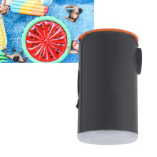 Bomba de aire eléctrica recargable de 30 W, portátil, 5,5 x 5,2 x 9 cm, color negro y naranja