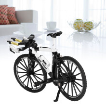 Schreibtischdeko: Mini-Mountainbike-Modell aus Aluminiumlegierung, weiß, ideal als Bürogeschenk