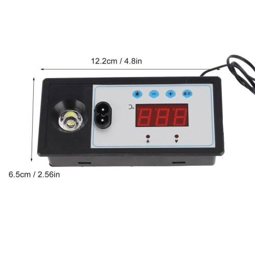 Automatic Egg Incubator Thermostat 12.2x6.5cm, Temp Control & Lighting 1