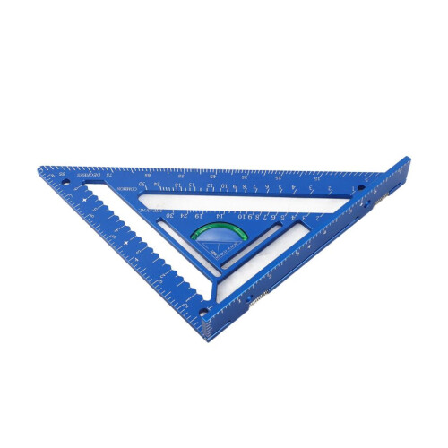 Triangular Ruler for Carpentry Rafter Square Layout Measurement High Precision