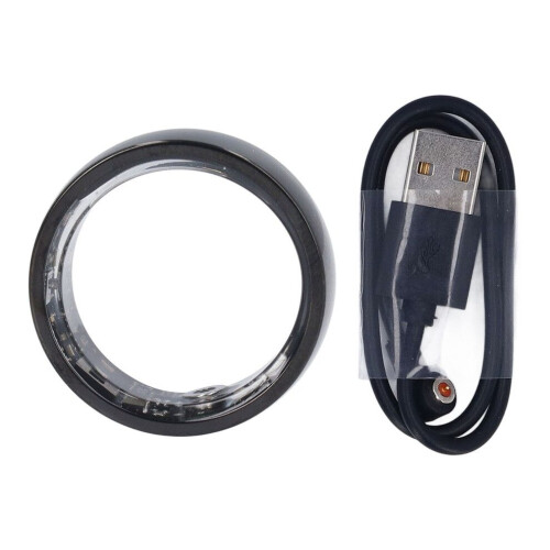 Smart Ring Fitness Tracker IP68 Waterproof, Size 20, Black 2