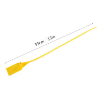 100 stuks gele plastic kabelbinders met zelfsluitende sluiting voor schoenen, tassen en kleding.