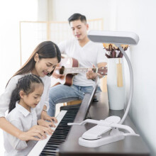360 verstelbare LED-pianolamp met clip, 300 mAh witte leeslamp