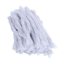 100 spirales de reliure blanches en PVC, diamètre 12,7 mm, capacité de 90 feuilles