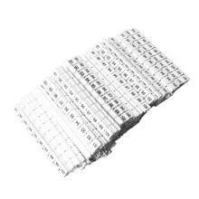 100 Stück Klemmenblock-Markierungsetiketten 91-100, leicht zuschneidbare Nylon-Etiketten für UK10N