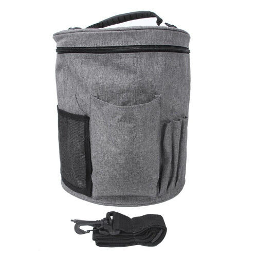Knitting Bag with 28cm Diameter, 600D Oxford, Multi-Use Storage 1