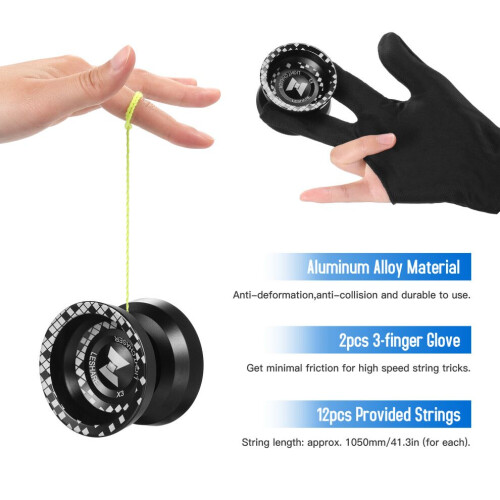 Ensemble de 2 yoyoballs en aluminium – Roulements réactifs et non réactifs, pour tous les âges 1