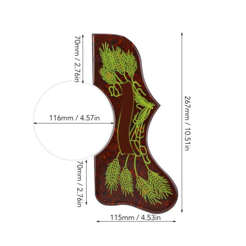 Acoustic Guitar Pickguard 2mm Thick Barley Pattern Scratch Plate 1