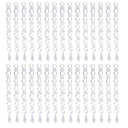 30PCS Acrylic Transparent Small Clear Crystal