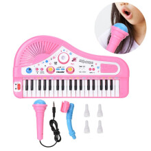 37-Tasten-E-Piano in Pink mit Mikrofon – Lernspaß