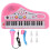 37 Key Pink Electric Piano with Microphone - Educational Fun 2