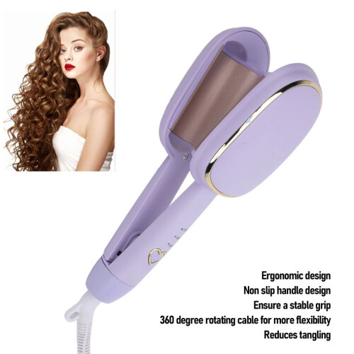 Fer à friser/onduler violet 32 mm, chauffe rapide 110 V 2