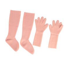 2 Paar Silikon-Feuchtigkeitshandschuhe und -socken im Set zur Hand- und Fußpflege