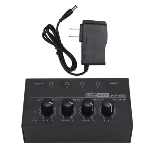 Professional 4-Channel Stereo Headphone Amplifier, 100‑240V, Iron Shell 1