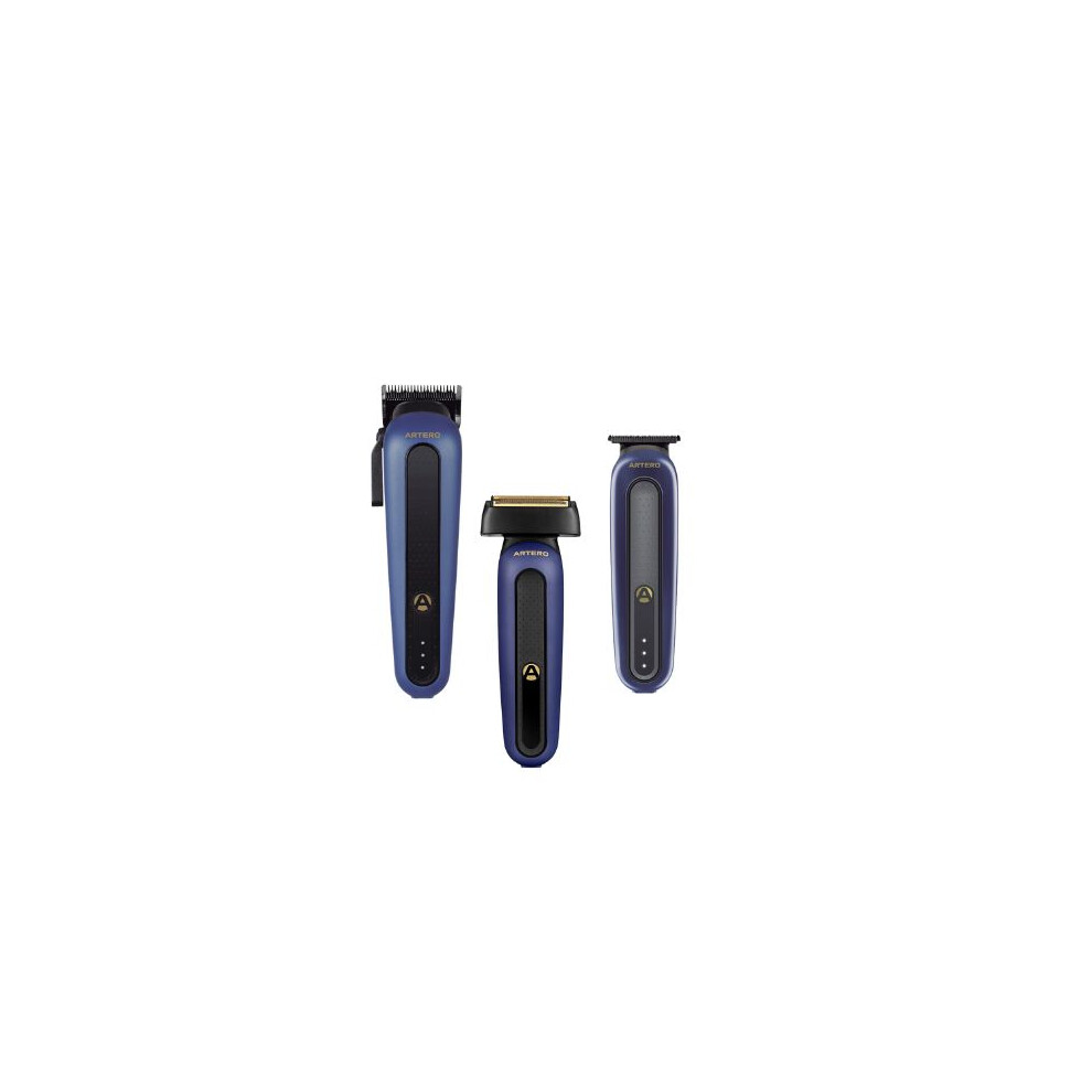 Artero Blue Birthday Set Brooklyn Cordless Hairdressing Razor + Broonx Trimmer + Queens Shaver - Promotion No.3d