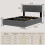(Double, Grey) Upholstered Bed Frame,Adjustable Headboard 4