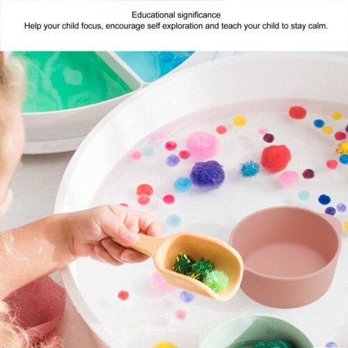 3 st sensoriska silikonskålleksaker för baby, över 3 år 2
