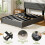 (Double, Grey) Upholstered Bed Frame,Adjustable Headboard 7