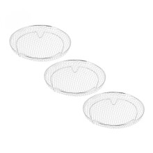 3-teiliges Set stapelbarer Edelstahl-Dörrgitter für Heißluftfritteusen, 20 x 9 x 4 cm