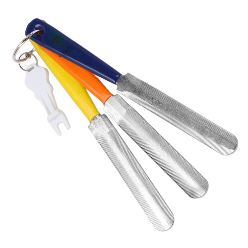 3pcs Nut File Tapered Cutting Edge Comfortable 2