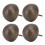 4 Stück Polsternägel mit Rundkopf, Antikmessing 3