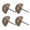 4 Stück Polsternägel mit Rundkopf, Antikmessing 2