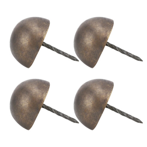 4 Stück Polsternägel mit Rundkopf, Antikmessing 1