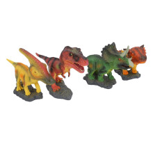 4 st realistiska dinosauriefigurer i PVC-metallfjäderkopplingar för barn