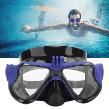Lunettes de plongée professionnelles pour caméra d'action, verre trempé, bleues